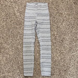 Stylish Gray and Black Full Length Leggings